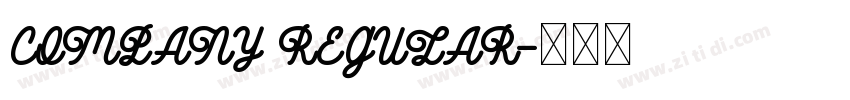 COMPANY REGULAR字体转换